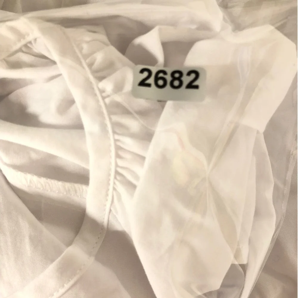 Hill House The Francesca Top Cotton Puff Sleeve Babydoll White NWT Size Small